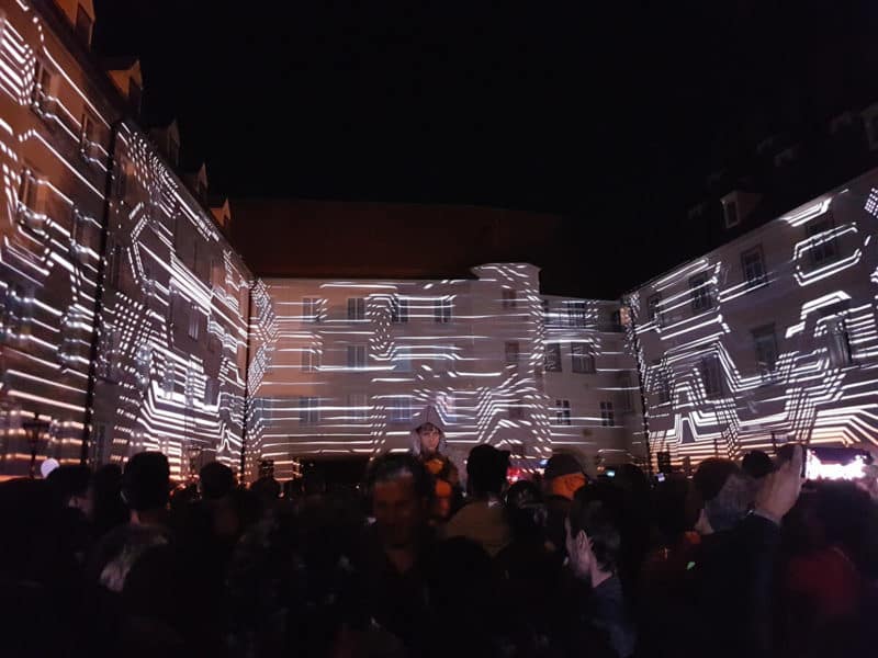 Die Grazer Burg als Leinwand bei Klanglicht