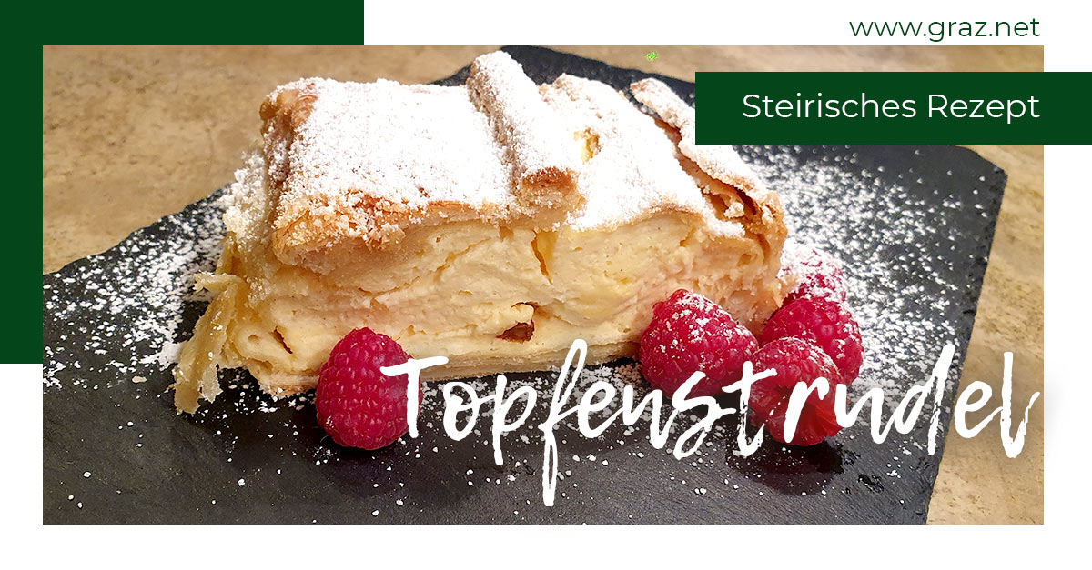 Topfenstrudel mit Blätterteig und flaumiger Fülle - Rezept