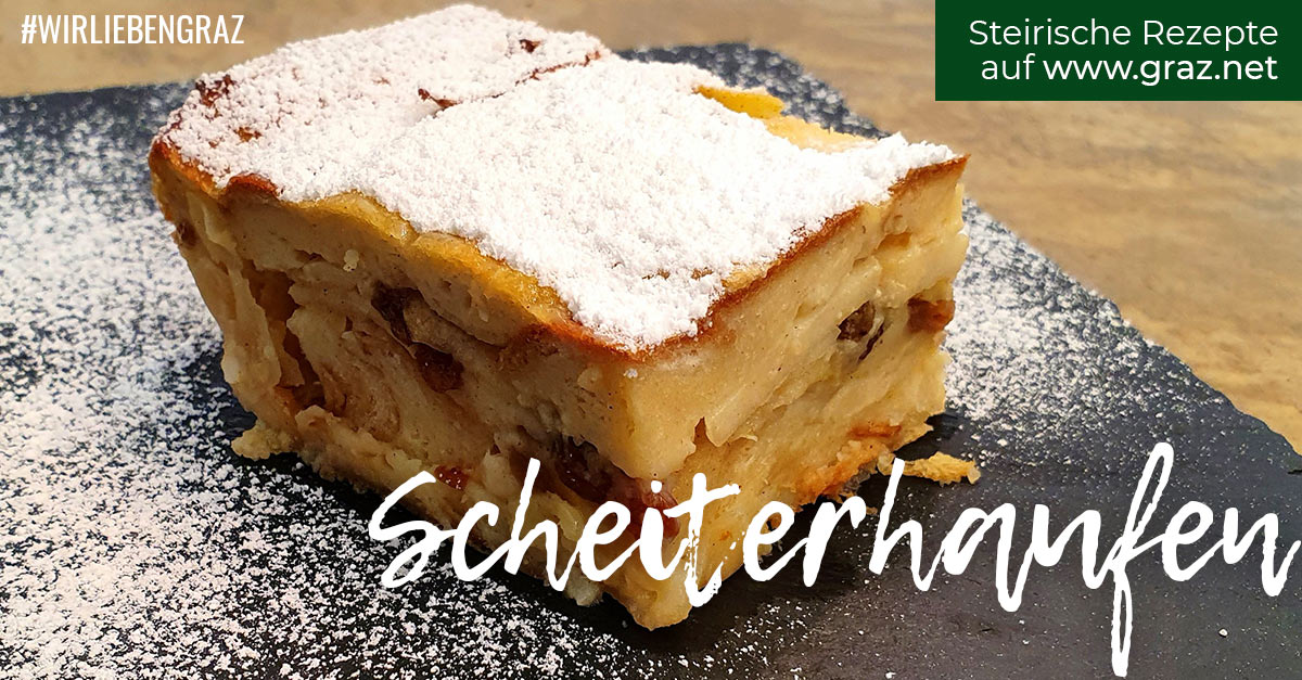 Rezept: Köstlicher Scheiterhaufen mit Äpfel (+ Schneehaube)