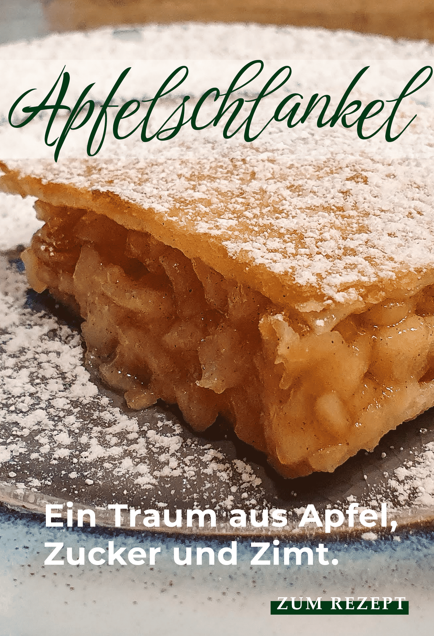 Rezept: Apfelschlankel - gedeckter Apfelkuchen mit Topfenmürbteig