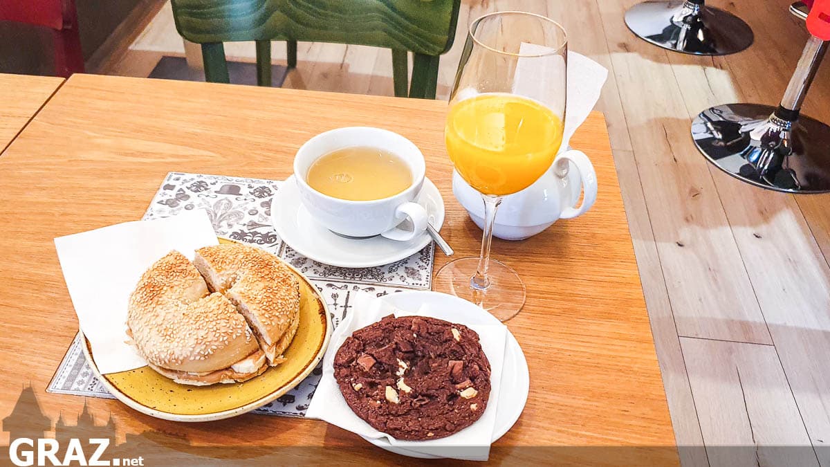 Bagle Frühstück im Baristas Graz