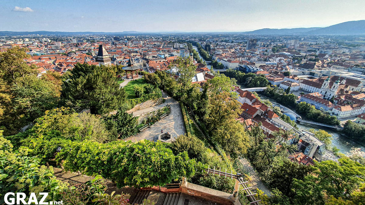 Sonniger Tag über Graz