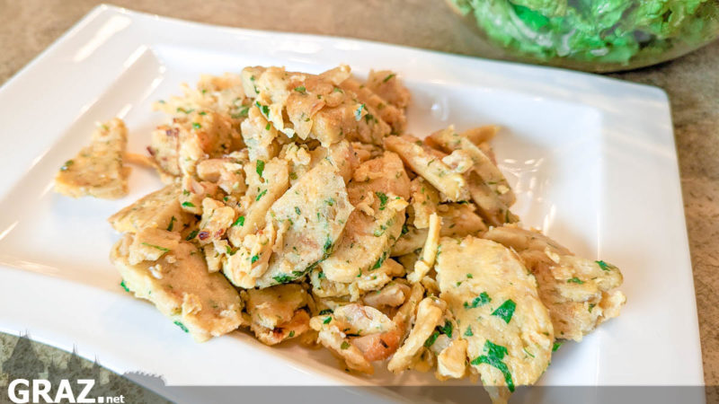 Geröstete Knödel mit Ei - Rezept
