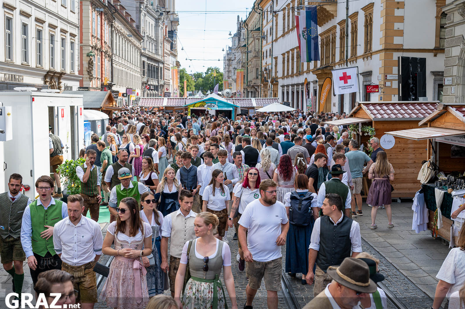 Dichter Besucherstrom in der Grazer Innenstadt