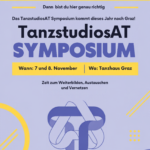Ankündigung des Symposiums des Verbands der Tanzstudios Österreich im Tanzhaus Graz im November 2026